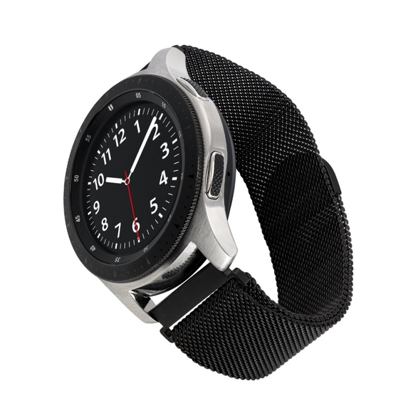 New! Black Stainless Steel Mesh Band for 20mm Smartwatch! -Universal - Picture 2 of 7